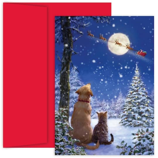 JAM Paper 5" x 7" And to All a Goodnight Cards & Matching Envelopes Set, 18ct.